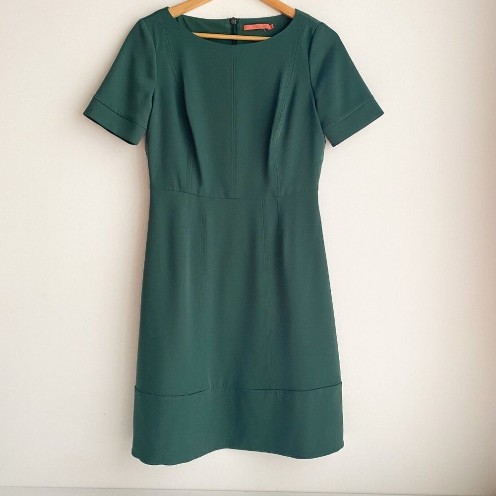 Forest Green Midi Dress - Classic Short Sleeve